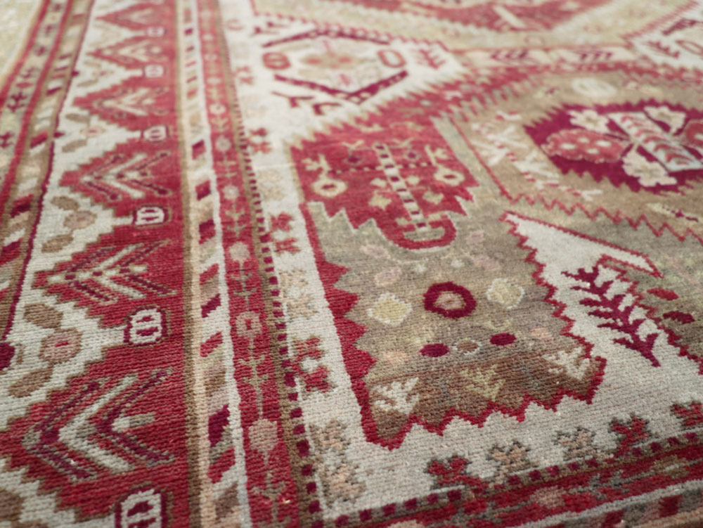 Vintage Persian Ardabil Throw Rug, No.27415 - Staging