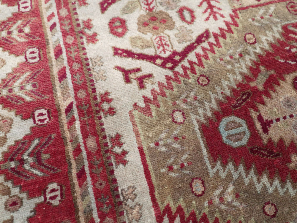 Vintage Persian Ardabil Throw Rug, No.27415 - Staging