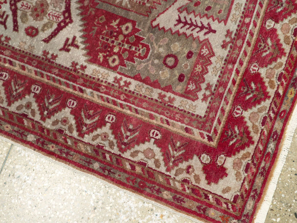 Vintage Persian Ardabil Throw Rug, No.27415 - Staging