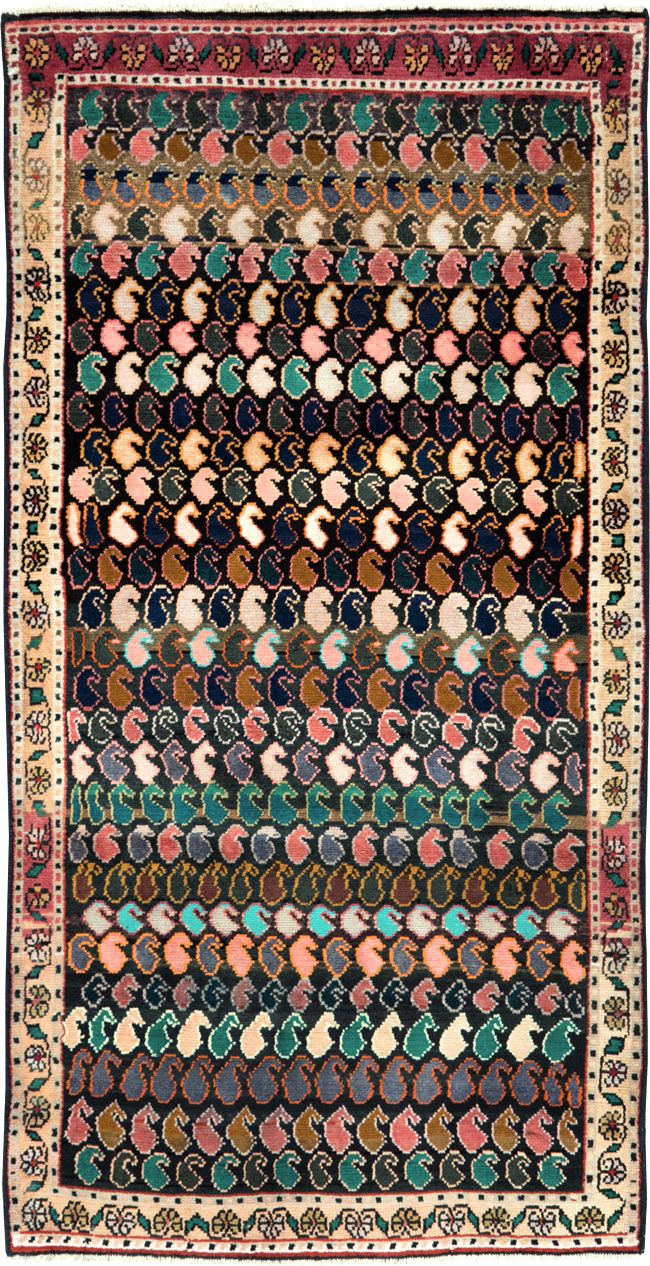 Vintage Persian Hamadan Rug, No.27425 - Staging