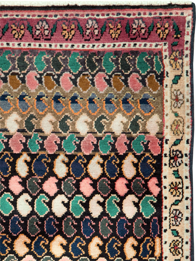 Vintage Persian Hamadan Rug, No.27425 - Staging