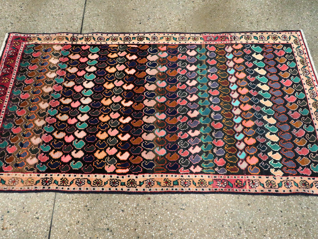 Vintage Persian Hamadan Rug, No.27425 - Staging