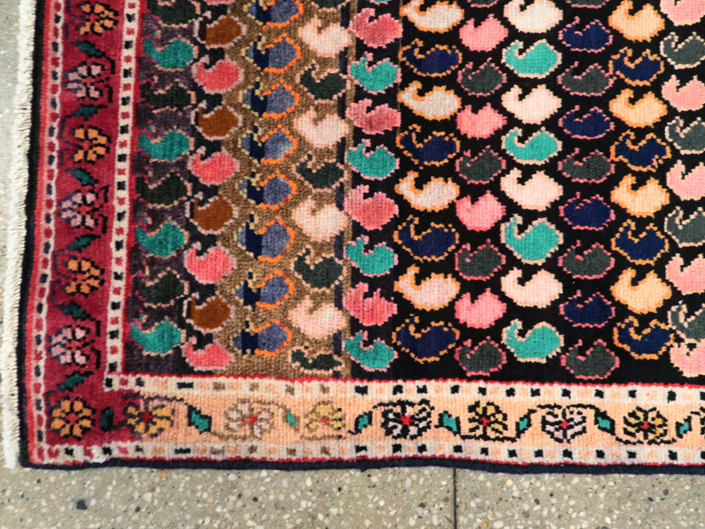 Vintage Persian Hamadan Rug, No.27425 - Staging