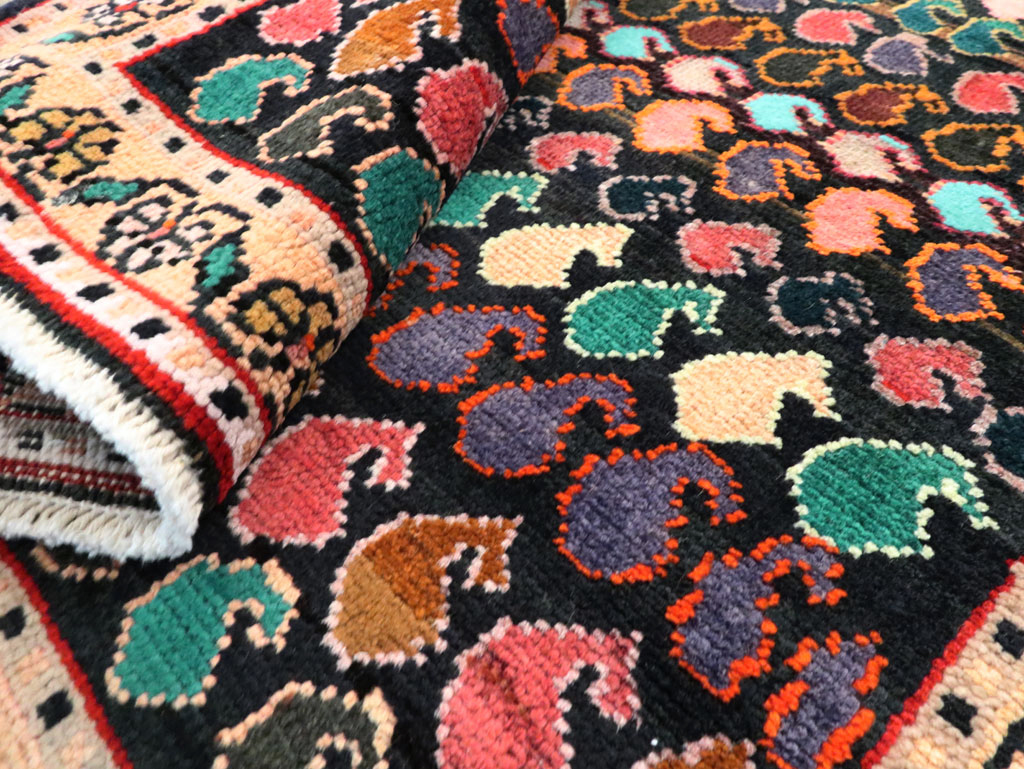 Vintage Persian Hamadan Rug, No.27425 - Staging