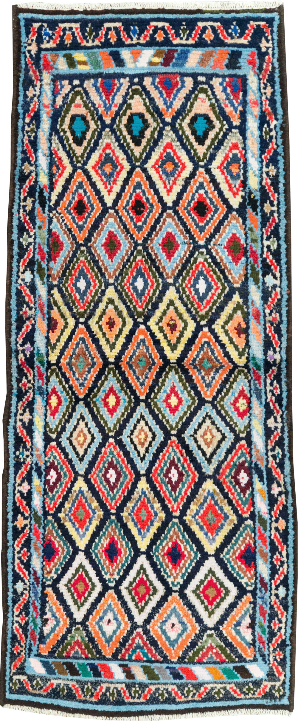 Vintage Persian Hamadan Rug, No.27426 - Staging