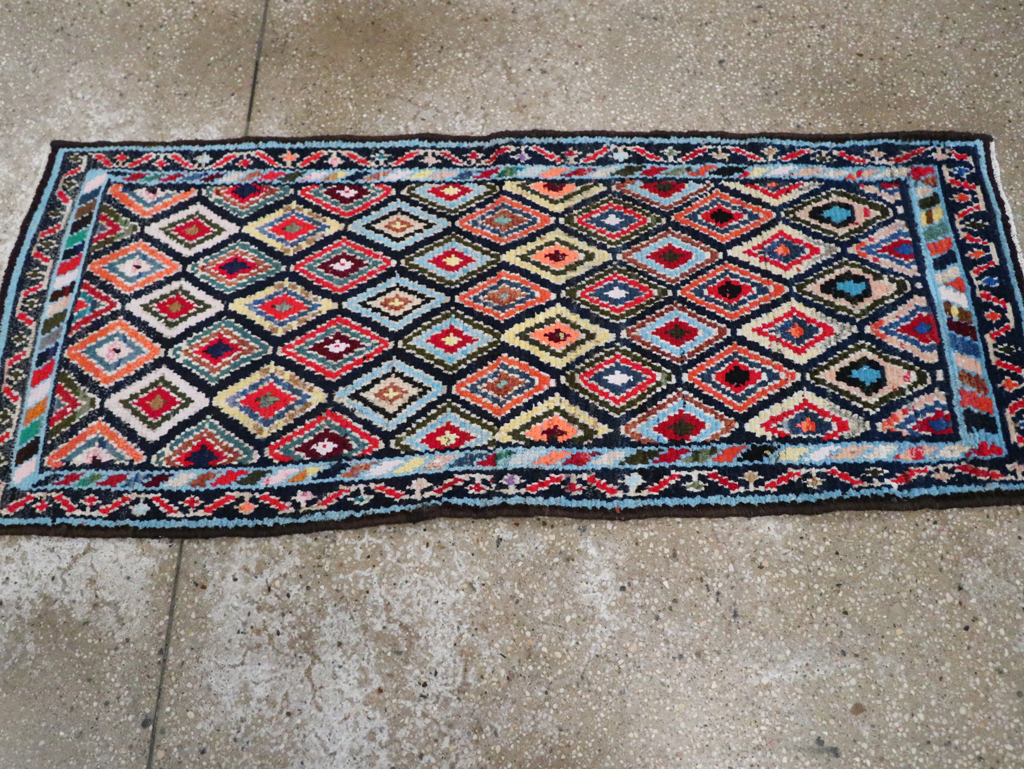 Vintage Persian Hamadan Rug, No.27426 - Staging