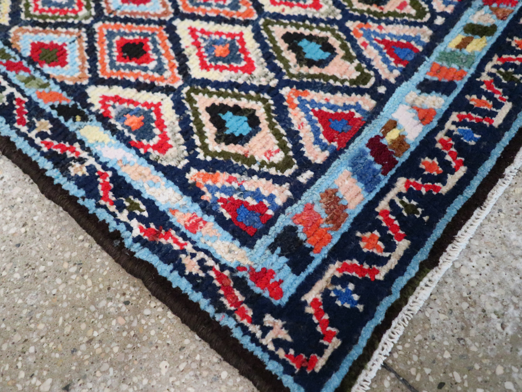 Vintage Persian Hamadan Rug, No.27426 - Staging
