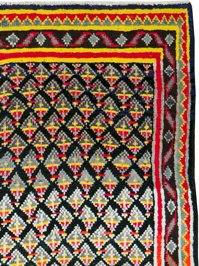 Vintage Persian Malayer Square Throw Rug, No.27428 - Staging