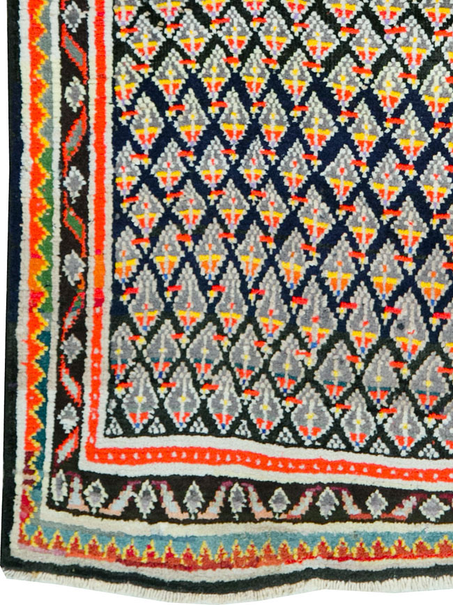 Vintage Persian Malayer Square Throw Rug, No.27428 - Staging