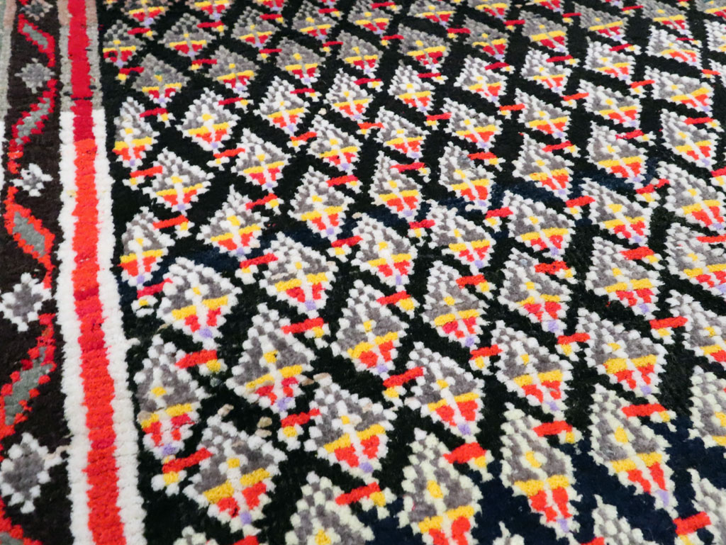 Vintage Persian Malayer Square Throw Rug, No.27428 - Staging