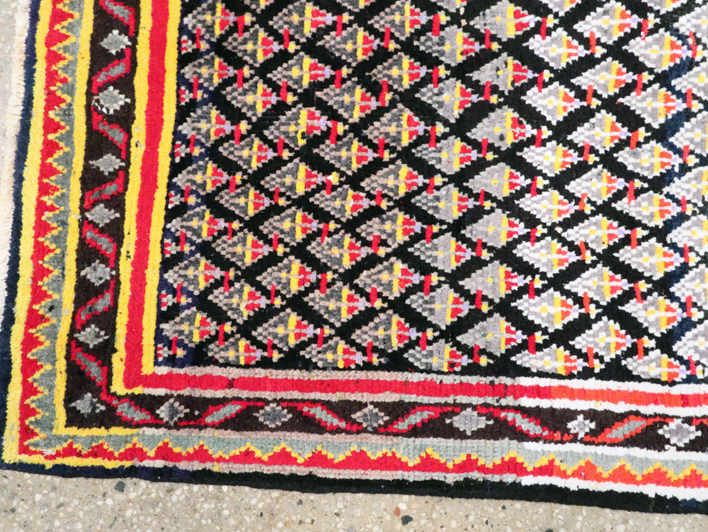 Vintage Persian Malayer Square Throw Rug, No.27428 - Staging