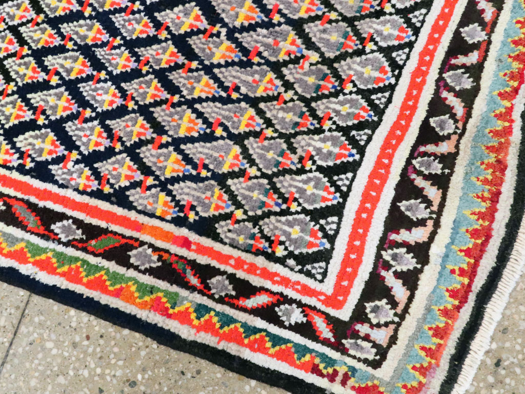 Vintage Persian Malayer Square Throw Rug, No.27428 - Staging