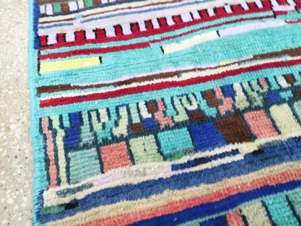 Vintage Persian Mahal Throw Rug, No.27433 - Staging