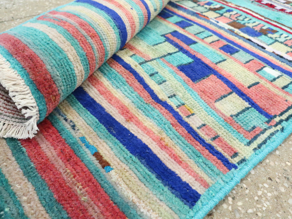 Vintage Persian Mahal Throw Rug, No.27433 - Staging