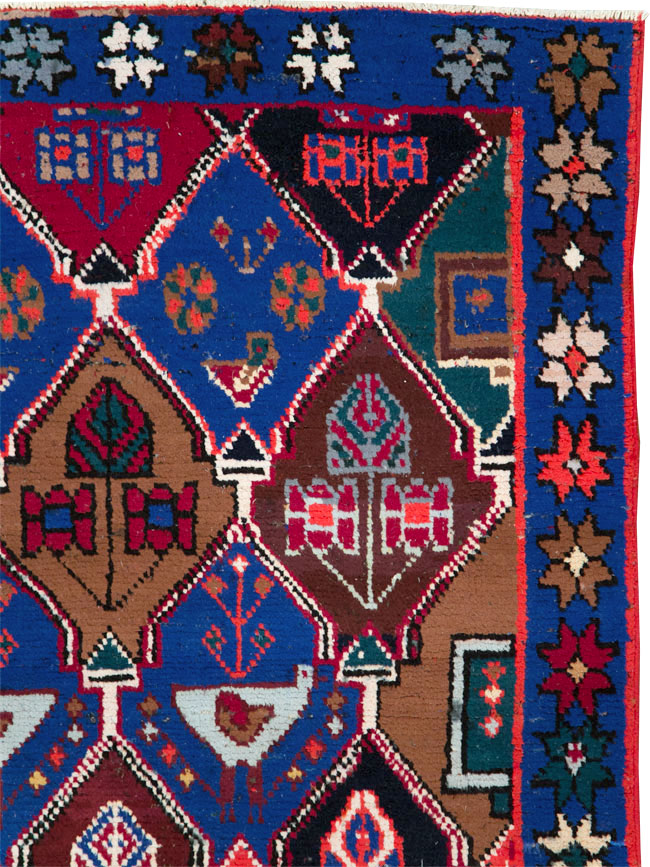 Vintage Persian Hamadan Rug, No.27436 - Staging