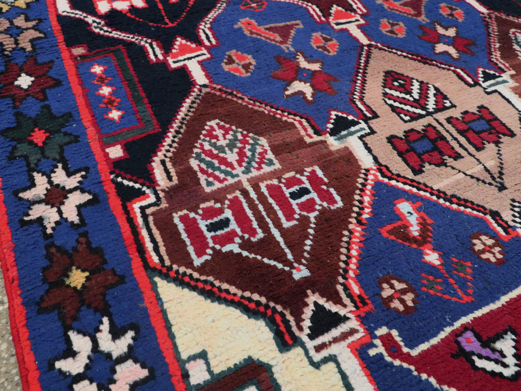 Vintage Persian Hamadan Rug, No.27436 - Staging