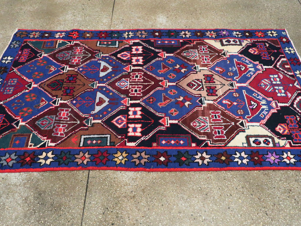 Vintage Persian Hamadan Rug, No.27436 - Staging