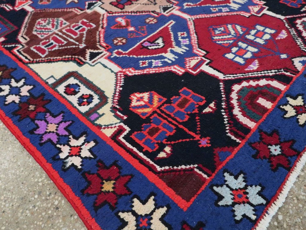 Vintage Persian Hamadan Rug, No.27436 - Staging