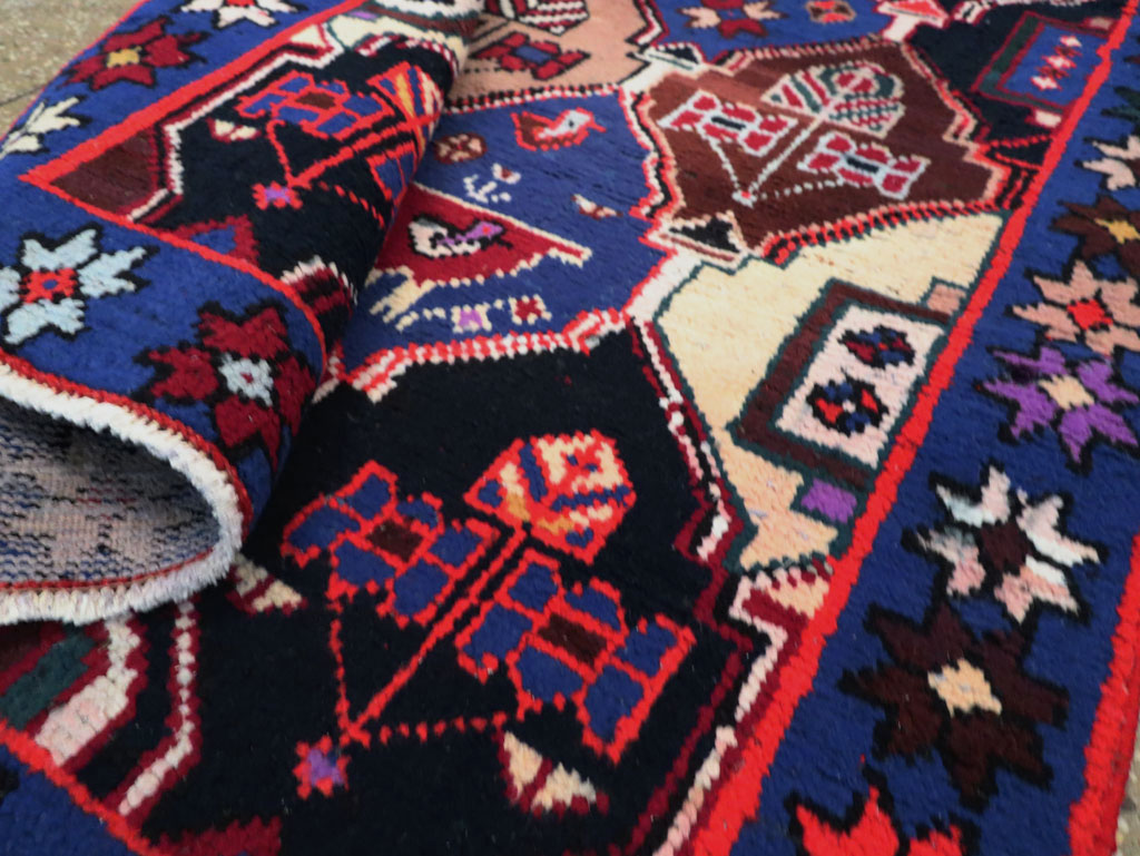 Vintage Persian Hamadan Rug, No.27436 - Staging
