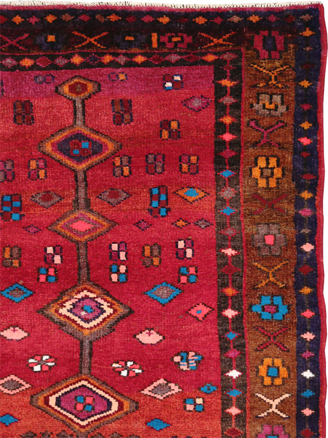 Vintage Persian Hamadan Rug, No.27443 - Staging