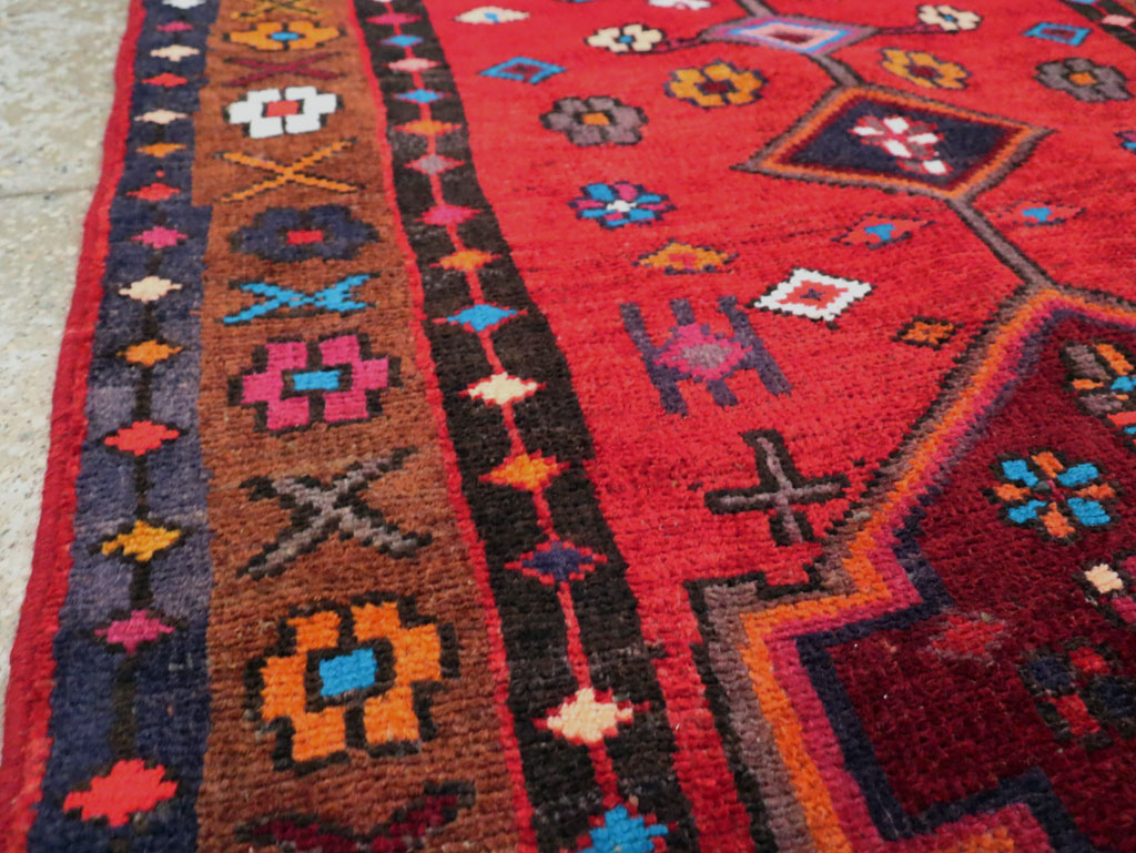 Vintage Persian Hamadan Rug, No.27443 - Staging