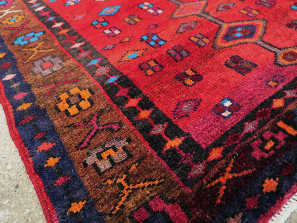 Vintage Persian Hamadan Rug, No.27443 - Staging