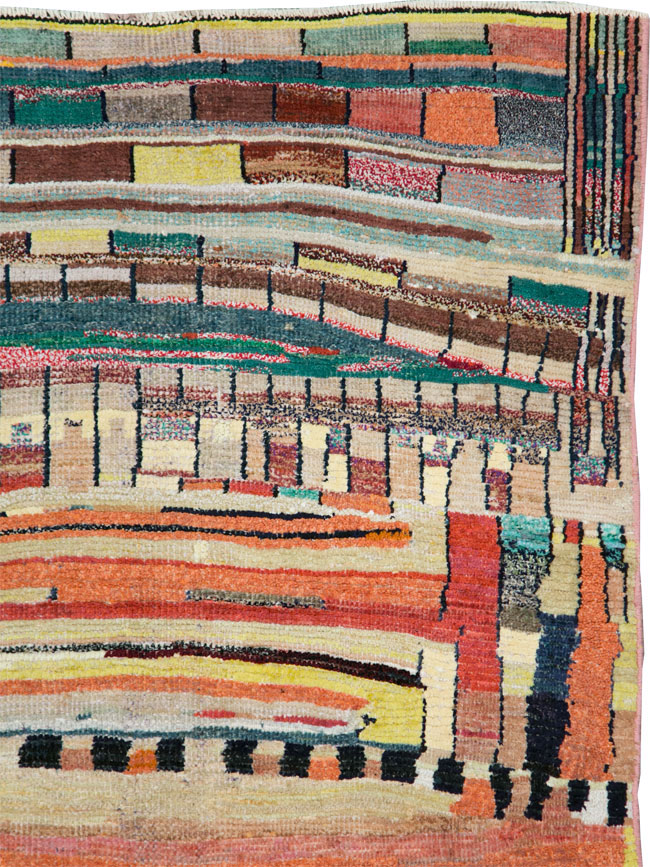 Vintage Persian Gabbeh Rug, No.27445 - Staging