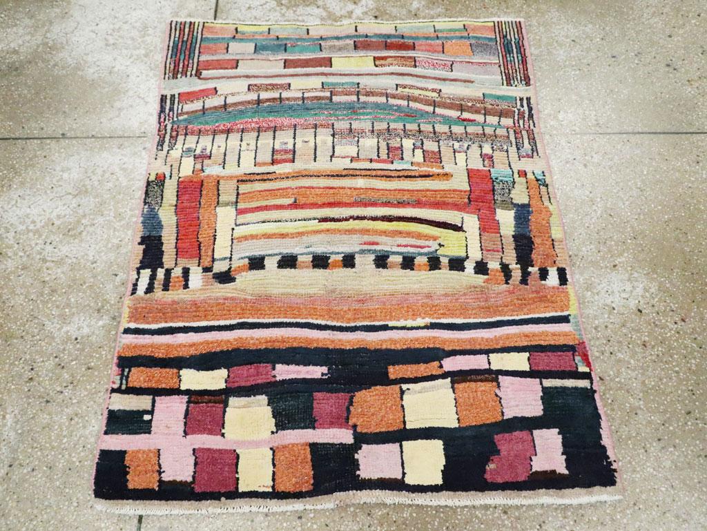 Vintage Persian Gabbeh Rug, No.27445 - Staging
