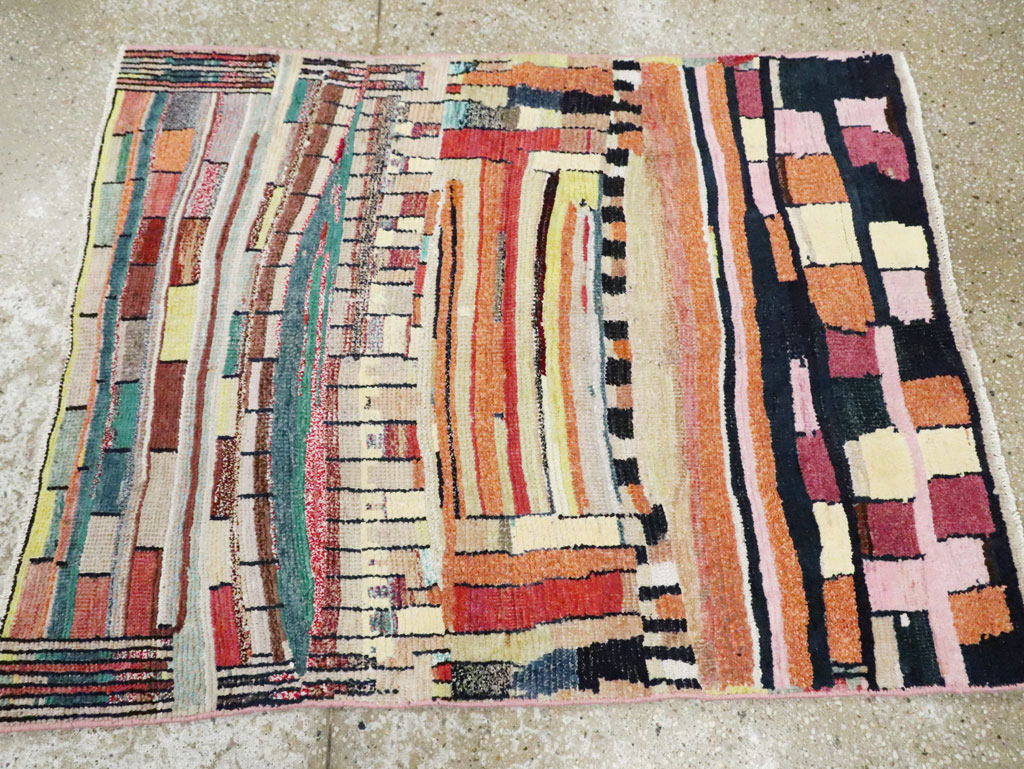 Vintage Persian Gabbeh Rug, No.27445 - Staging