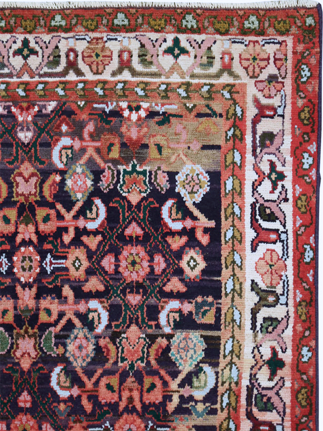Vintage Persian Hamadan Rug, No.27446 - Staging