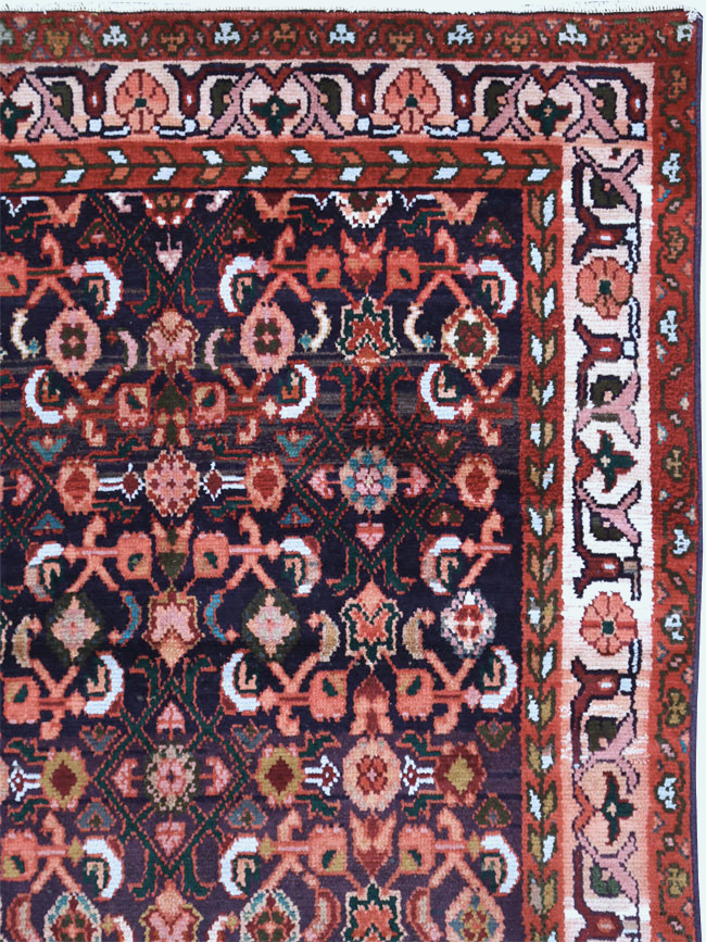 Vintage Persian Hamadan Rug, No.27446 - Staging