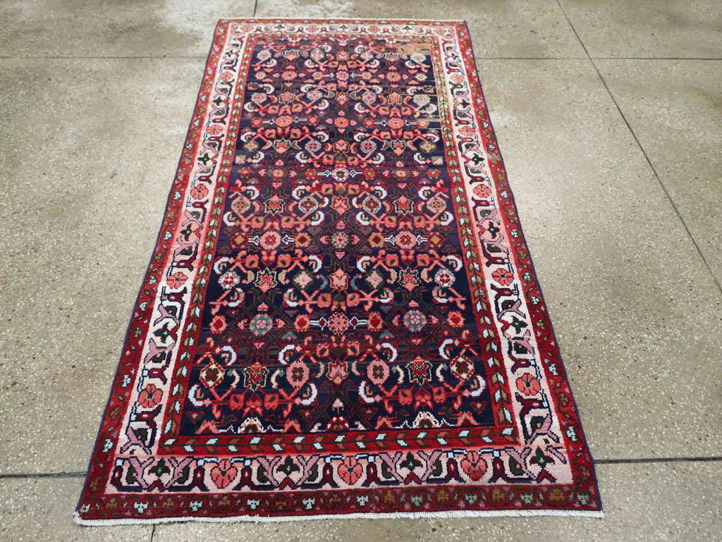 Vintage Persian Hamadan Rug, No.27446 - Staging