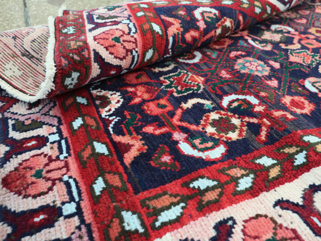 Vintage Persian Hamadan Rug, No.27446 - Staging