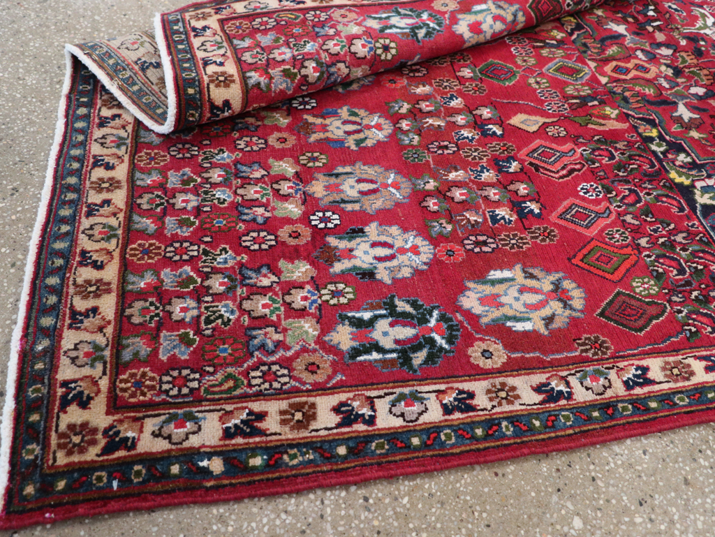 Vintage Persian Mashad Accent Rug, No.27448 - Staging