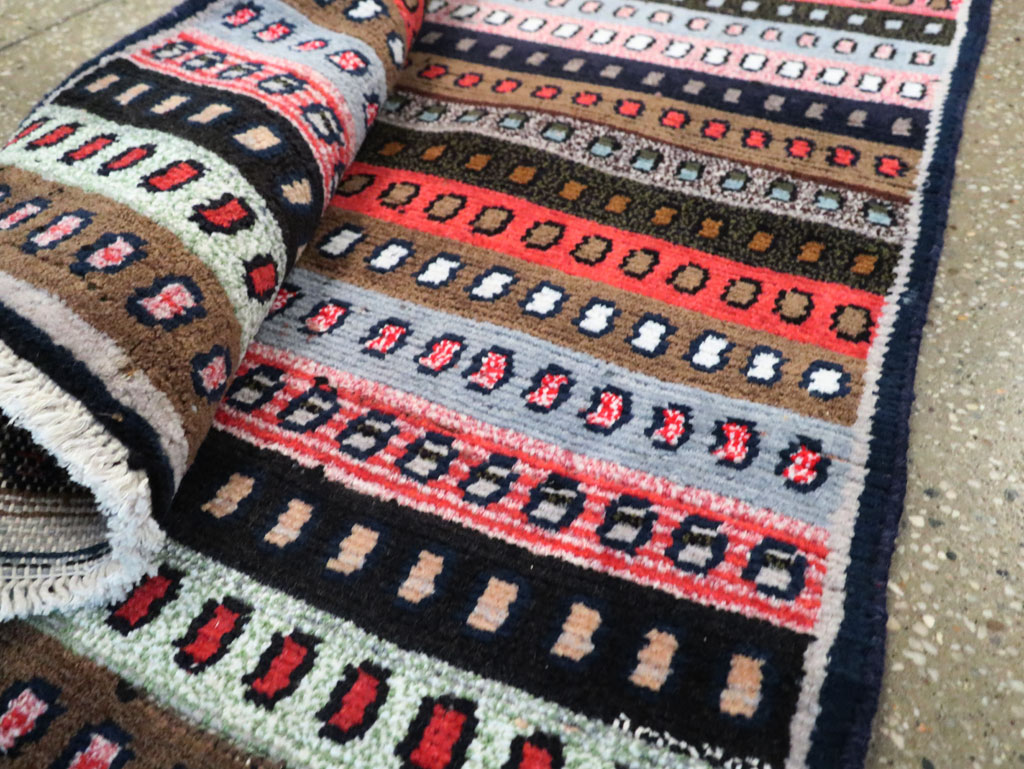 Vintage Persian Hamadan Runner, No.27450 - Staging