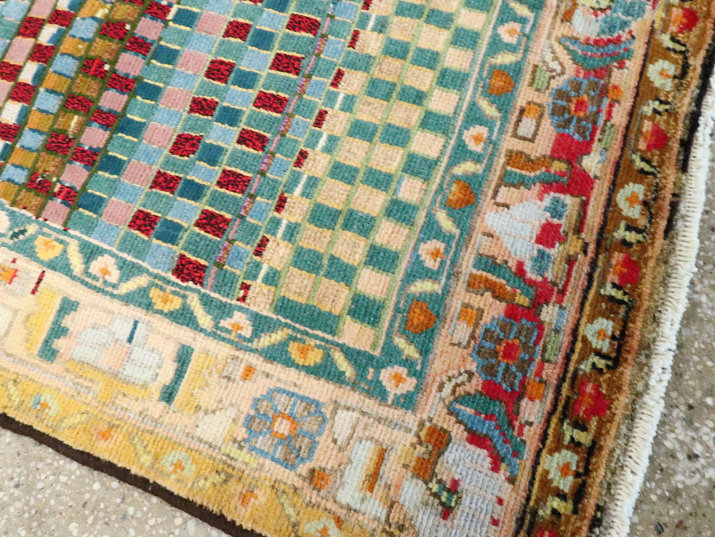 Vintage Persian Modern Style Hamadan Throw Rug, No.27451 - Staging