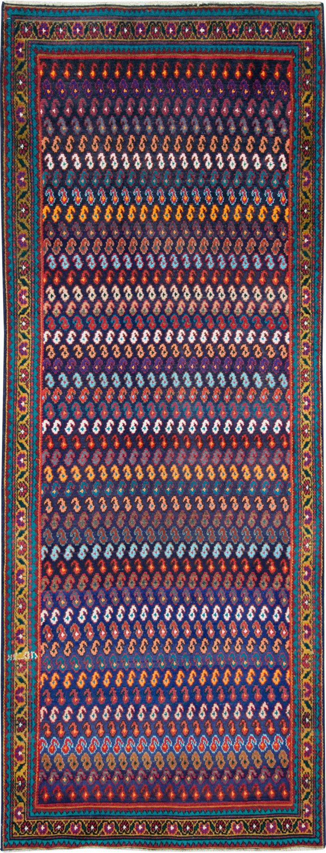 Vintage Persian Hamadan Runner, No.27455 - Staging