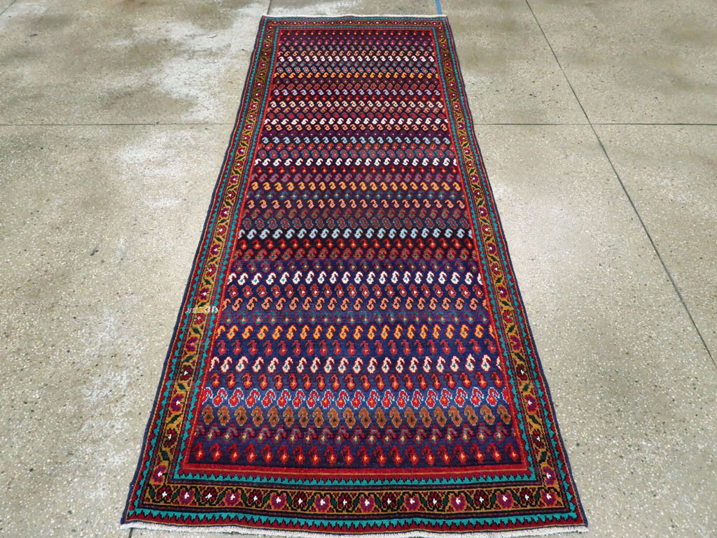 Vintage Persian Hamadan Runner, No.27455 - Staging