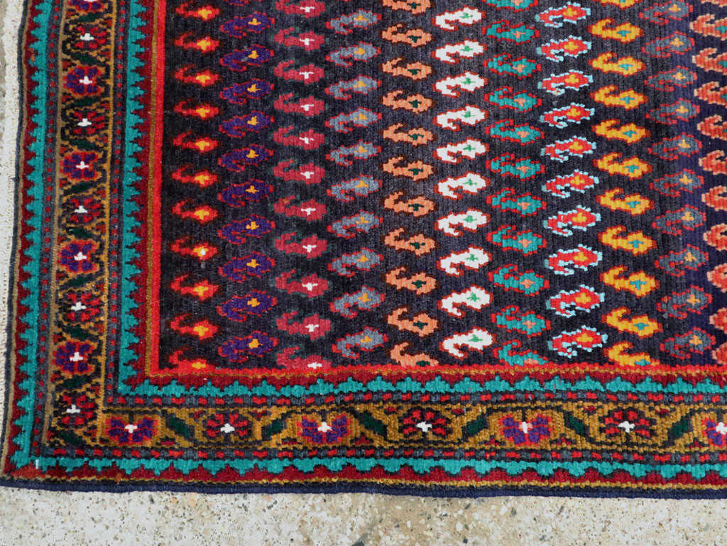 Vintage Persian Hamadan Runner, No.27455 - Staging