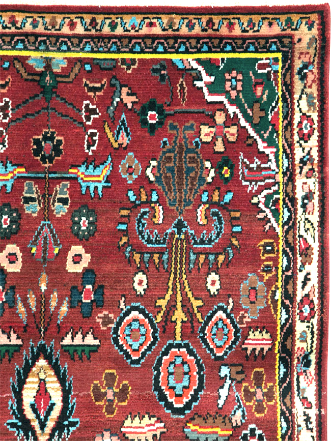 Vintage Persian Hamadan Rug, No.27458 - Staging