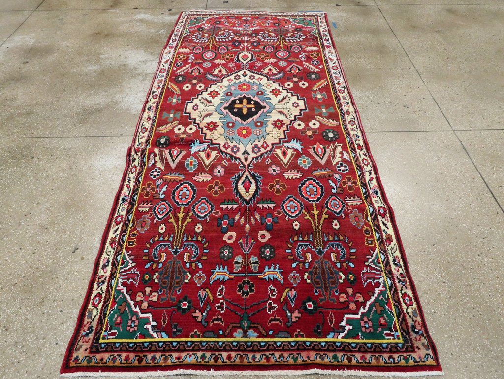 Vintage Persian Hamadan Rug, No.27458 - Staging