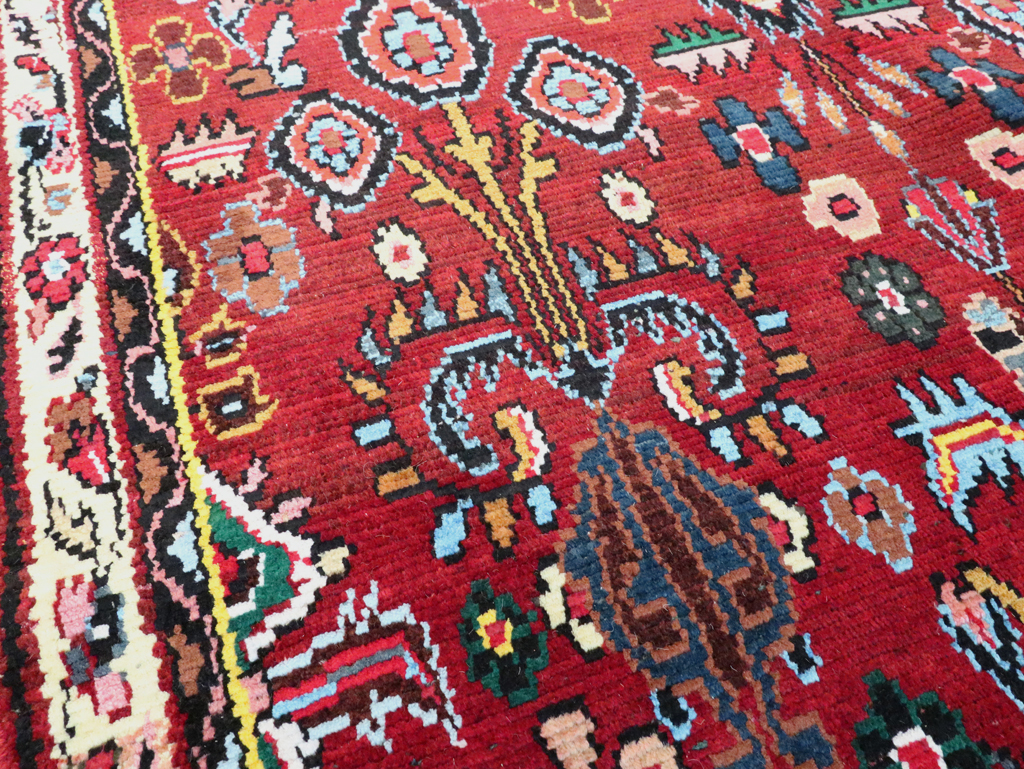 Vintage Persian Hamadan Rug, No.27458 - Staging