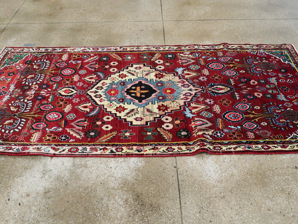 Vintage Persian Hamadan Rug, No.27458 - Staging