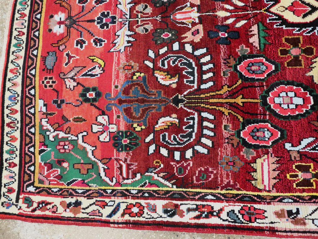 Vintage Persian Hamadan Rug, No.27458 - Staging