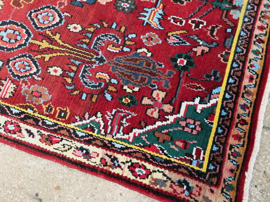 Vintage Persian Hamadan Rug, No.27458 - Staging
