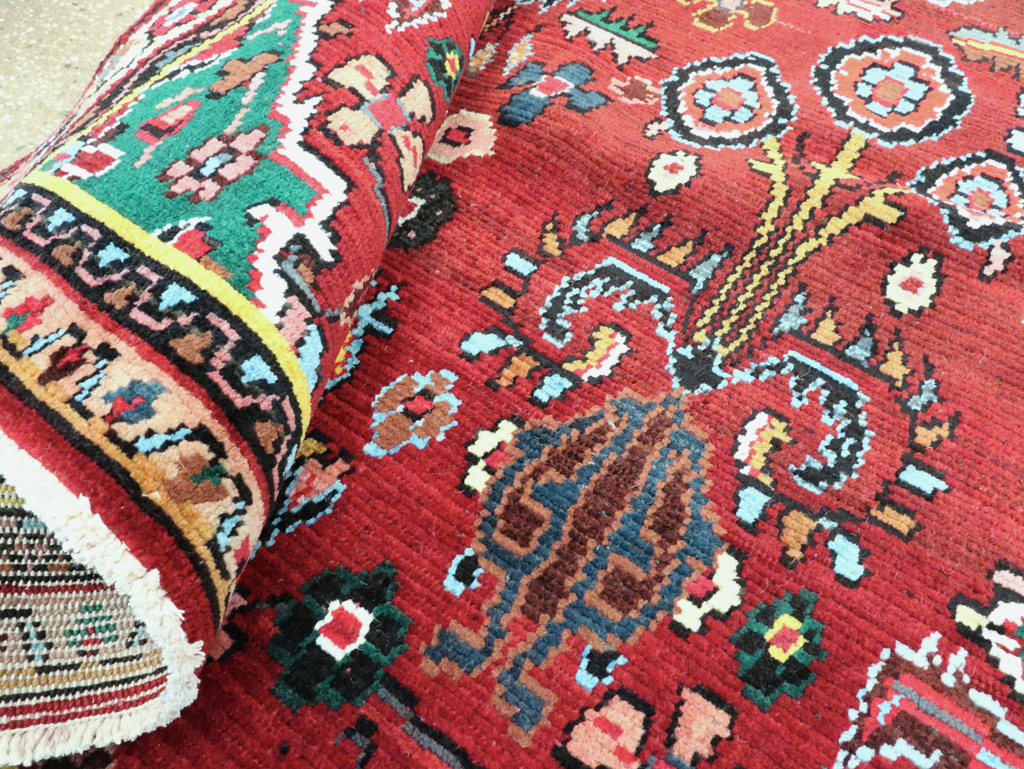Vintage Persian Hamadan Rug, No.27458 - Staging
