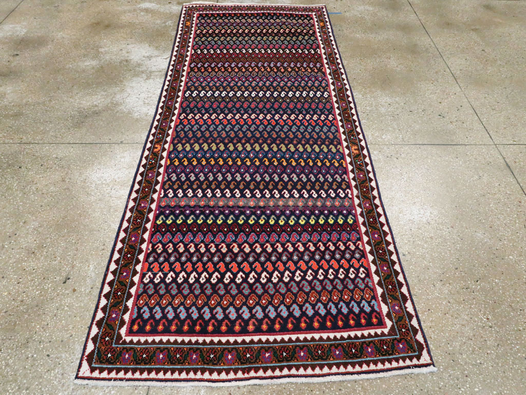 Vintage Persian Hamadan Runner, No.27462 - Staging