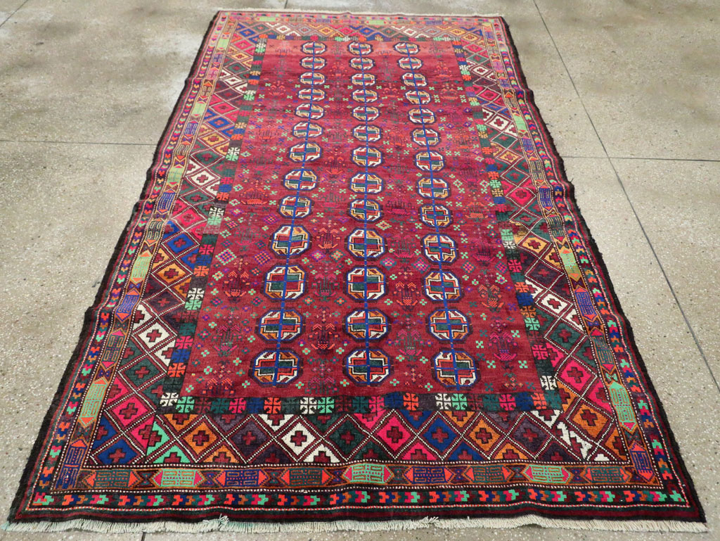 Vintage Persian Baluch Rug, No.27463 - Staging