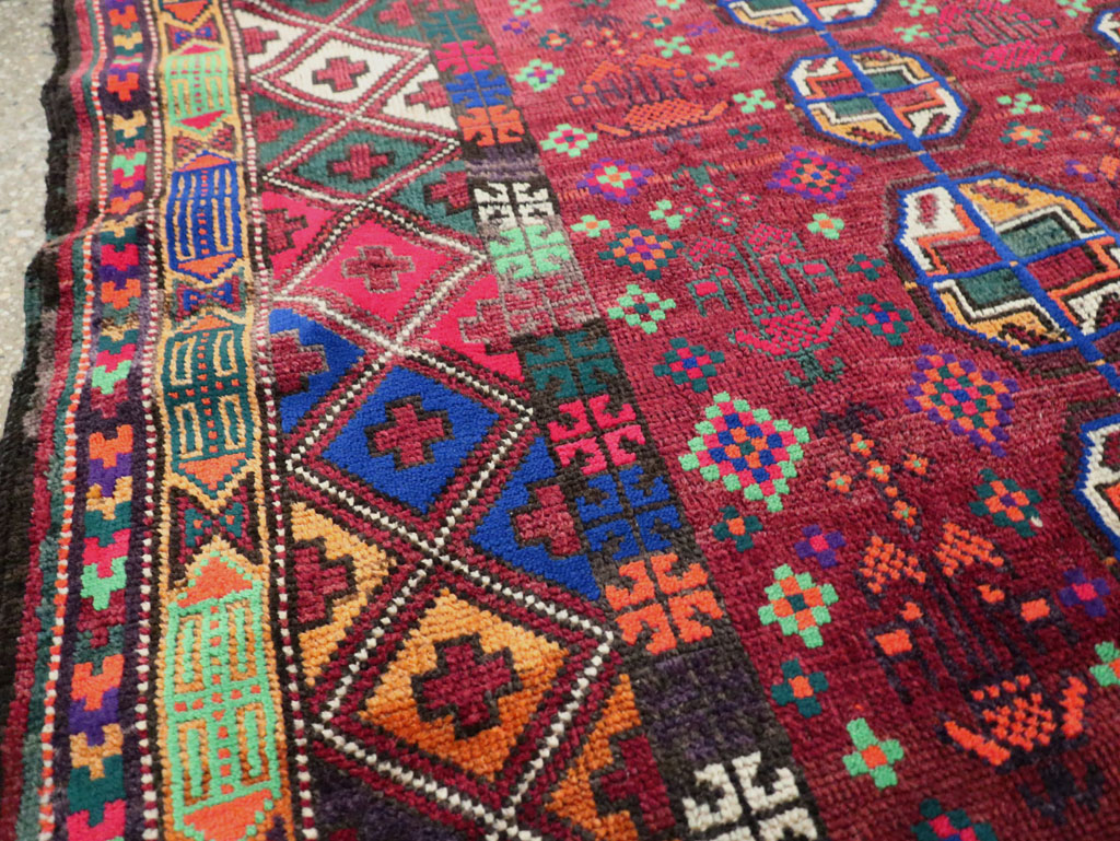 Vintage Persian Baluch Rug, No.27463 - Staging