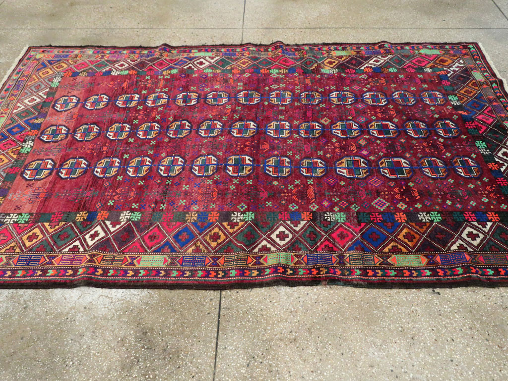 Vintage Persian Baluch Rug, No.27463 - Staging